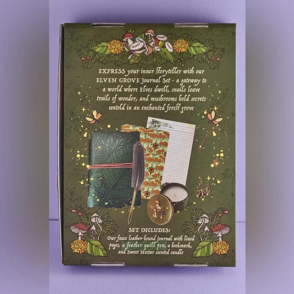 Elven Grove Journal Set, NIB 🧝🏼‍♀️ 📔 🖊️ 🍄‍🟫